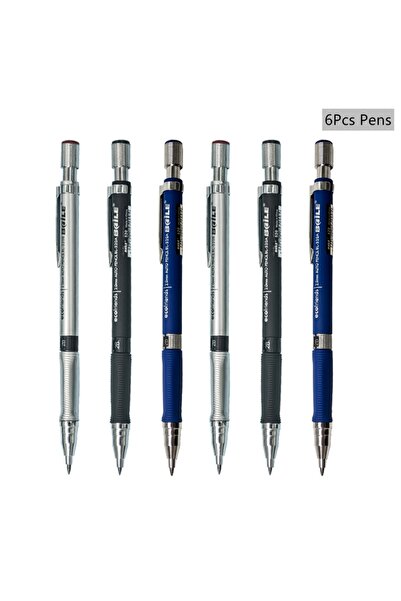 Choice1 6Pcs pencils A Mechanical Pencil Set 2.0 mm with 2B Black/Colors Lead...