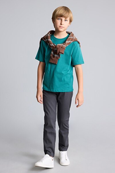 DeFacto Standard Cut Straight Leg Gabardine Trousers for Boys U3254A625Au