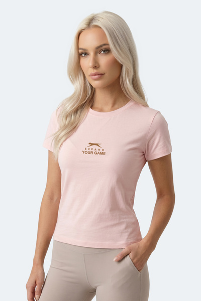 Slazenger Γυναικείο μπλουζάκι KOSTA με στάμπα σε ανοιχτό ροζ χρώμα