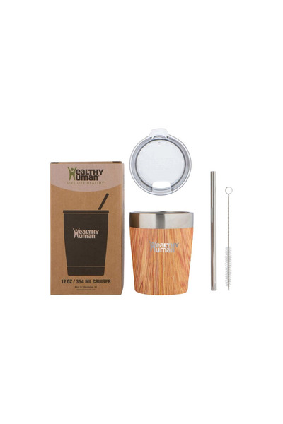 Healthy Human 12oz (354ml) - ΘΕΡΜΟΠΟΤΗΡΙ CRUISER HH-SOB48- ΞΥΛΙΝΟ Καφέ