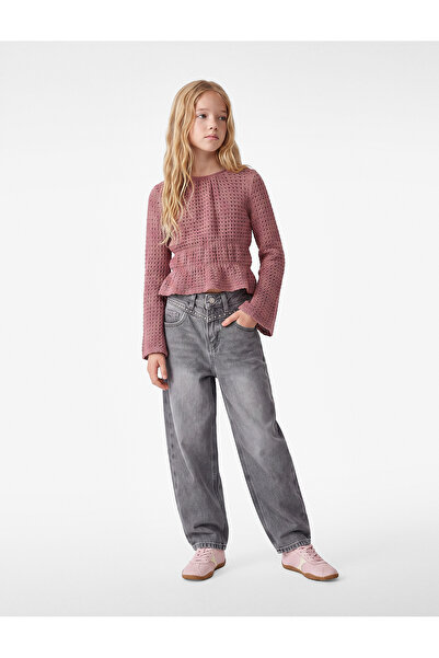 Koton Pantaloni din denim de bumbac cu buzunare, croială lejeră