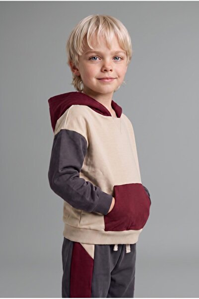 DeFacto 100% Cotton Label Printed Thin Sweatshirt Fabric 2-Piece Set Baby Boy...