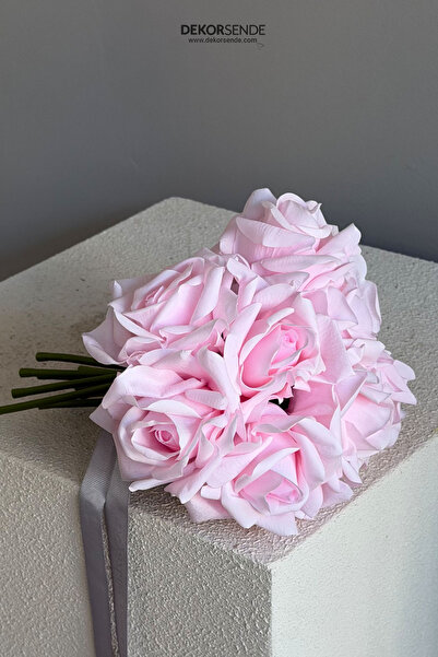 Dekorsende Artificial Rose Bunch Pink 25 cm