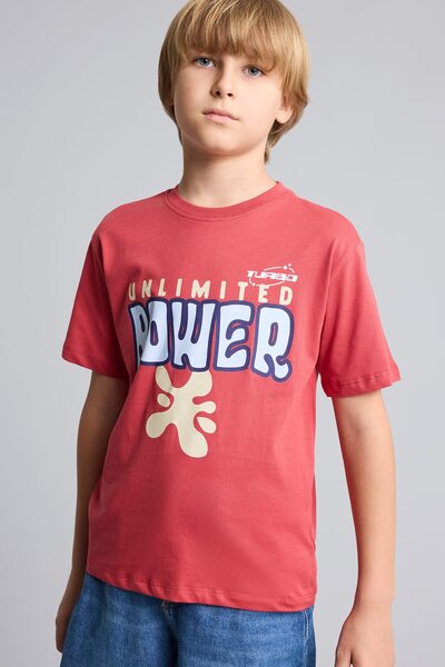 DeFacto Overshirt Fit Crew Neck Printed Short Sleeve T-Shirt for Boys I6735A8...