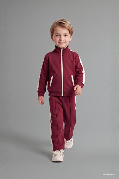 DeFacto 2-Piece Set Zippered Sweatshirt Sweatpants Baby Boy G4348A525Wn