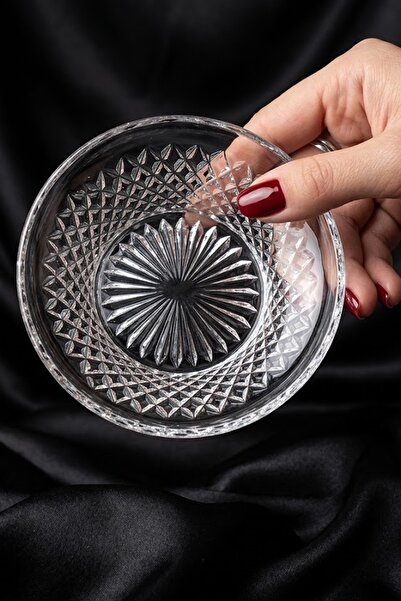 DECOSTYLE Frequently Used Diamond-Shaped Crystallized Decorated Tea Plate Cus...