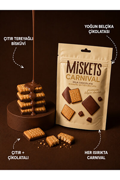 Miskets Sütlü Çikolatalı Petibör 80 gr x 6 Adet