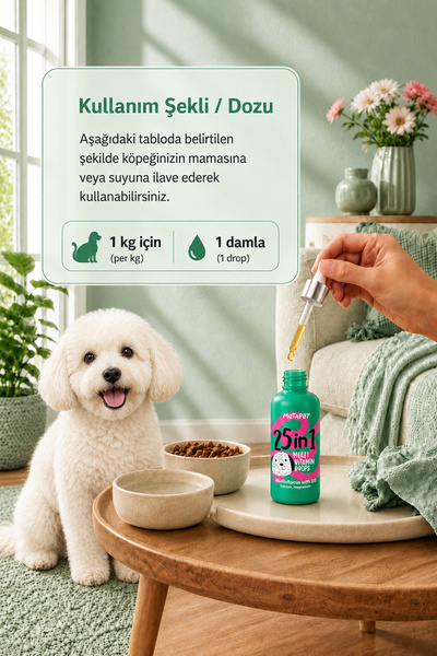 Metapet Köpekler Için Premium Multivitamin Damla, Eklem Destekleyici, Yavrulara ve Yetişkinlere Uygun, 50 ml