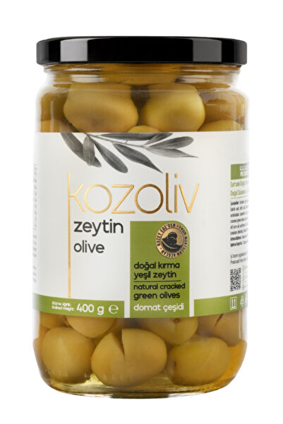 kozaklı Kozoliv Premium Turkish Cracked Green Olives in Brine 400g – Traditio...