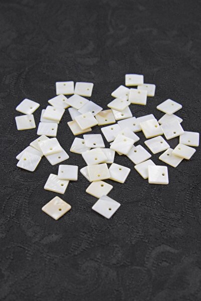 Serhat Aksesuar ve El İşçilik 11x11 mm Yandan Delikli Kare Pul Doğal Taş Takı...