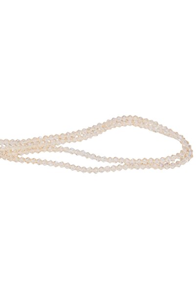 Serhat Aksesuar ve El İşçilik 4 mm Cream Janjan Pyramid Crystal Glass Beads 1...