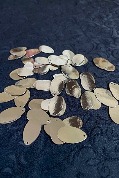 Serhat Aksesuar ve El İşçilik 13x22 mm Damla Yandan Delikli Soft Gold Pul Pay...