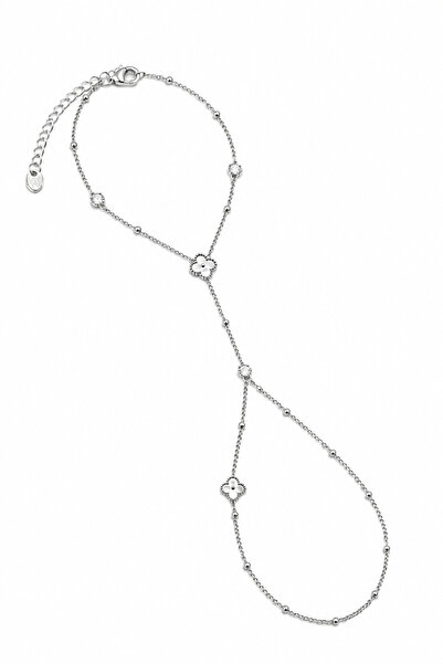 Firm Clover Detailed Silver Color Shahmeran