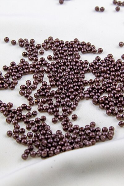 Serhat Aksesuar ve El İşçilik 4 mm Mat Kahve Tonu Plastik İnci Boncuk Aksesua...