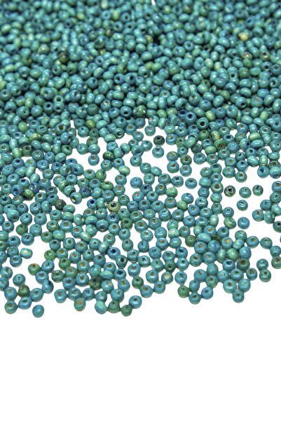 Serhat Aksesuar ve El İşçilik 3 mm Turquoise Color Wooden Beads 55 Gr