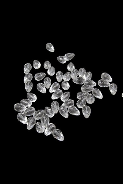 Serhat Aksesuar ve El İşçilik 12x18 mm Damla İçten Delikli Şeffaf Akrilik Bon...