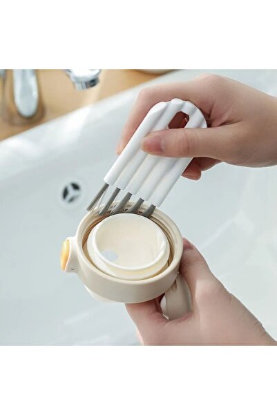 Choice White Multifunctional Flexible Gap Brush Cup Cover Groove Nipple Bottl...