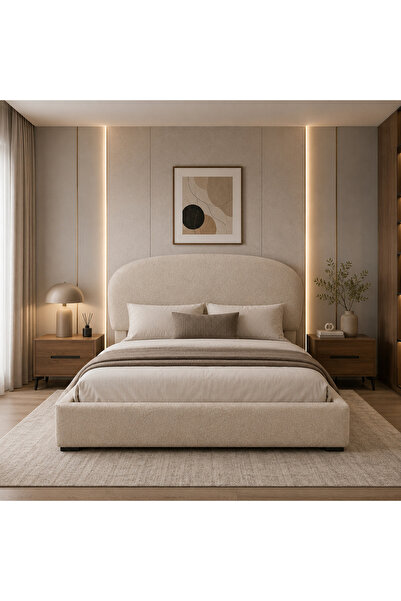 Highpoint سرير من هاي بوينت بتصميم عملي للاستخدام اليومي 217 × 219 سم باللون الرمادي