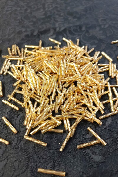 Serhat Aksesuar ve El İşçilik Gold Burgulu Boru 2x20 mm Boncuk 25 Gr