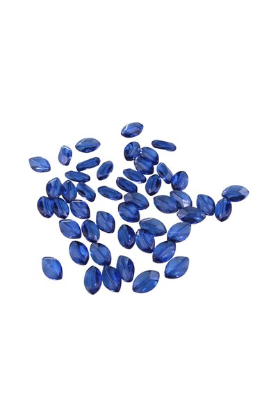 Serhat Aksesuar ve El İşçilik Royal Blue 21X13 mm Inner Hole Oval Acrylic Bea...