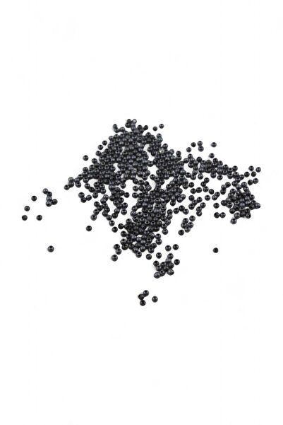 Serhat Aksesuar ve El İşçilik Matte Black 3 mm Metal Round Beads (30 Gr 400 P...