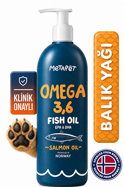 Metapet Köpekler için Somon Balık Yağı, Omega 3 Takviyesi, Tüy Döküm Önleyici...