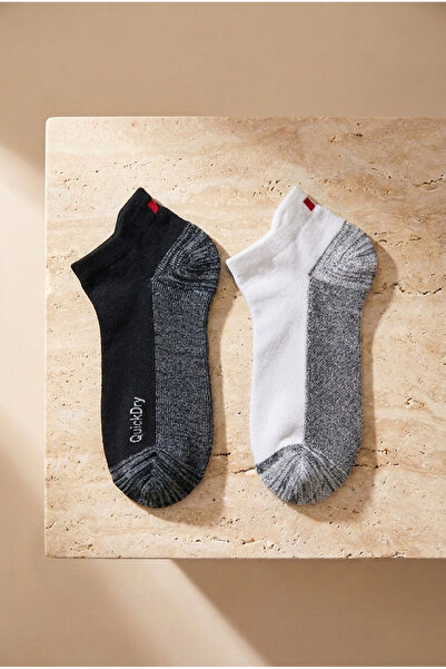 Katia&Bony 2 Pack Men's Golf Booties Socks Black/White