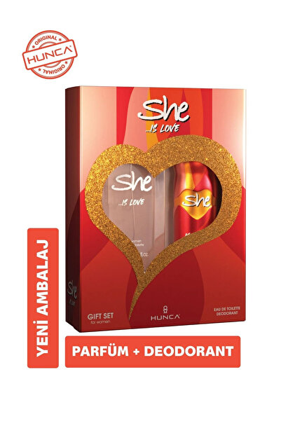 She Is Love Edt 50 Ml Kadın Parfümü + 150 Ml Body Spray Parfüm Seti