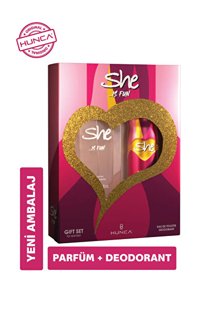 She Is Fun Edt 50 ml Kadın Parfüm Seti  9859869879881-2244