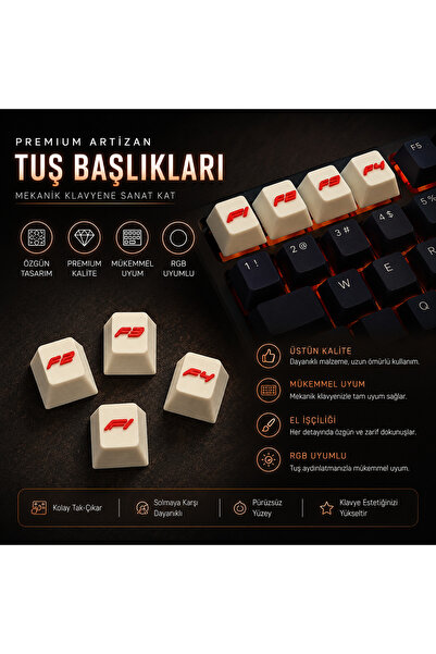 ÜçDe3D WorkShop F1 Tasarım Klavye Tuşu