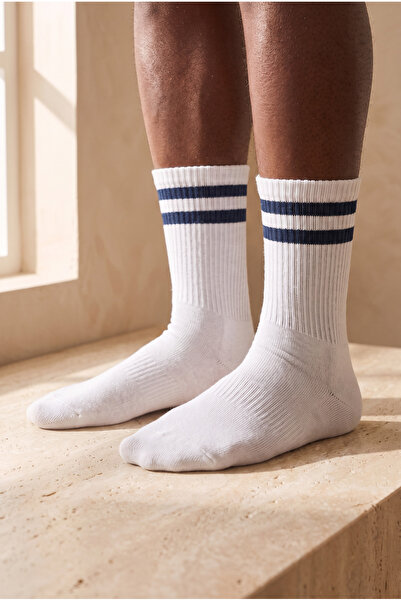 Katia&Bony Towel Sole Striped Men's Socks Navy Blue