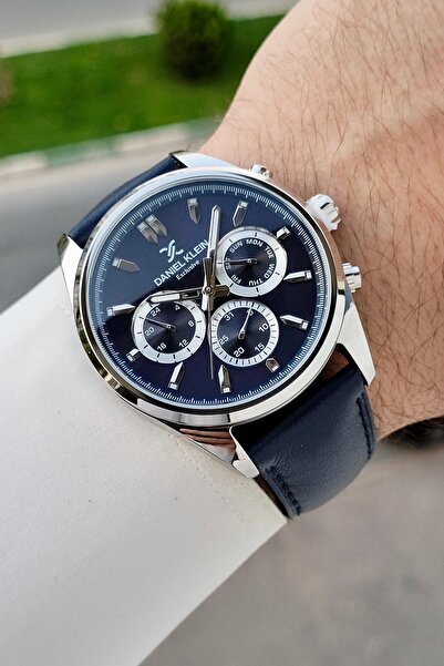 Daniel Klein Gray Case Navy Blue Color 43 mm Same as Picture Men's Wristwatch