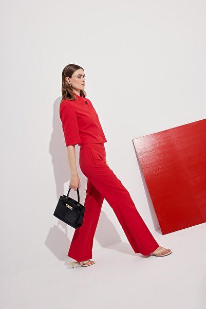 DeFacto Flare Fit Trousers with Ornamental Pockets I3571Ax26Au