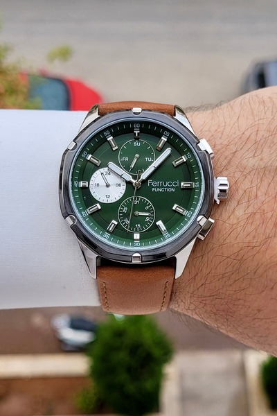 Ferrucci Metallic Case Brown Color 2 Year Warranty 44 mm Men's Wristwatch