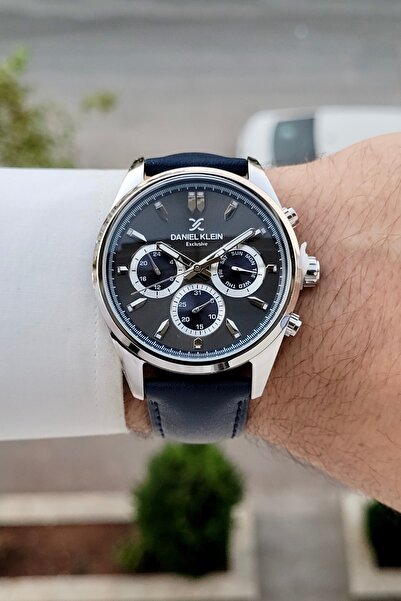 Daniel Klein Metallic Smoked Navy Blue Color 43 mm 2 Year Warranty Men's Wris...