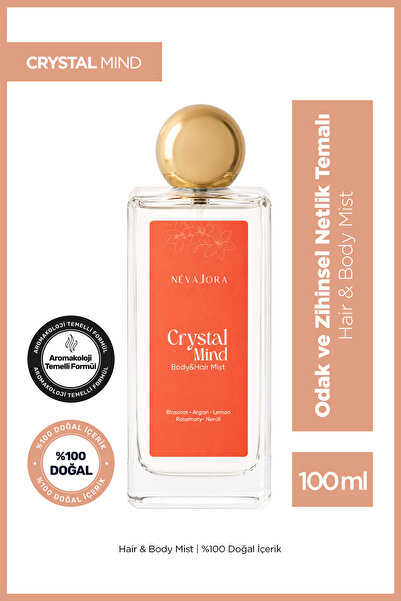 NEVALORA CRYSTAL MİND – Odak ve Zihinsel Netlik Temalı Hair & Body Mist 100 ml