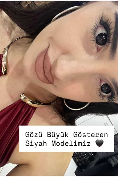 Elvoria Hypersize black 14.5 mm gözleri büyük gösteren siyah lens (yıllık)