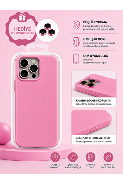 HYPERSOFT Iphone 15 Uyumlu İçi Kadife Dışı Leke Tutmaz Premıum Lansman Kılıf ...