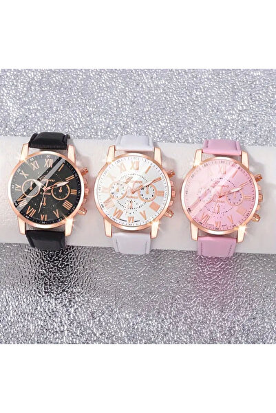 Choice3 3pcs Fashion Quartz Watch 5/10/7/3-Piece Set - Round Zinc Alloy Case ...