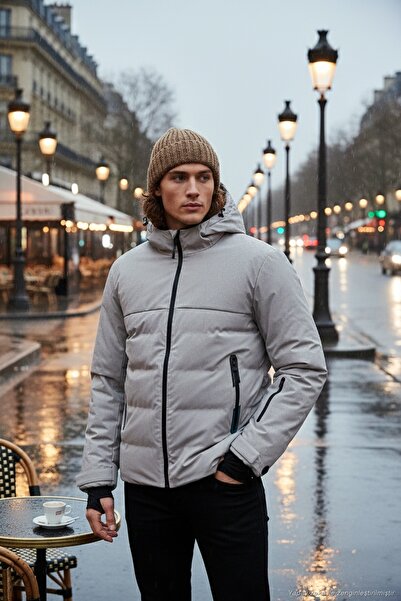 Buratti Regular Fit Hooded Quilted Jacket Men's Jacket 497Dean