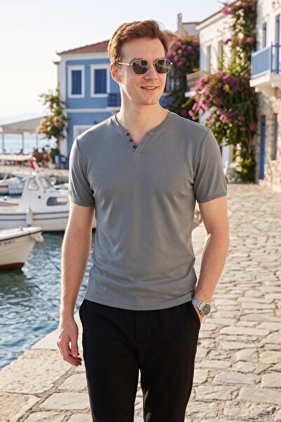 Buratti Cotton V-Neck Slim Fit t Shirt Men t Shirt 5902122