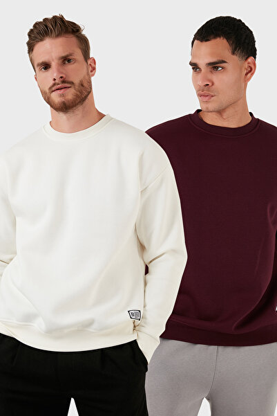 Buratti Regular Fit Crew Neck Ribbed 2-Pack Sweat Men's Sweat 5905255S2