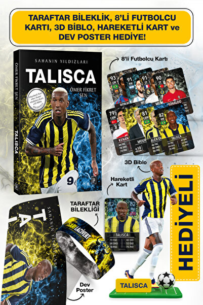 Parodi Yayınları Talisca Futbolcu Kitabı - Bileklik, 3D Biblo, 8'li Futbolcu ...