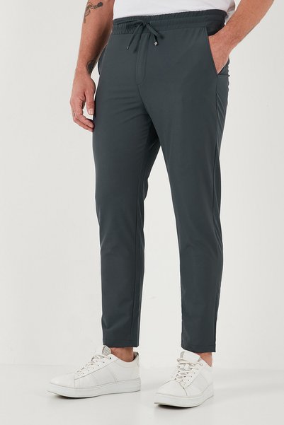 Buratti Regular Fit Normal Bel Düz Paça Bağlamalı Jogger Pantolon Erkek PANTOLON CF25617801