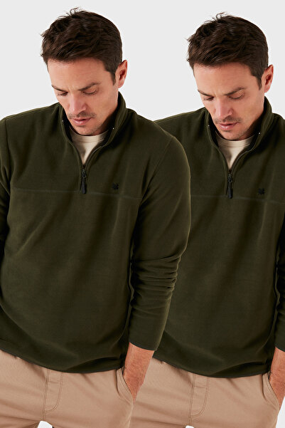 Buratti Slim Fit Anti-Pilling Non-Pilling Fleece-Lined Cold-Proof 2-Pack Flee...