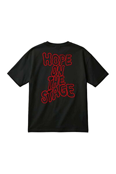 barsdepo Tricou supradimensionat cu imprimeu BTS Jhope "Hope On The Stage"