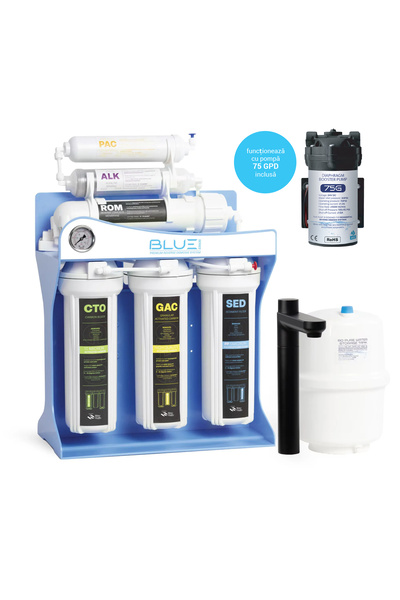 SPECTRUM WATER Sistem osmoză inversă premium BLUE Series, 6 stadii, 75 GPD, c...