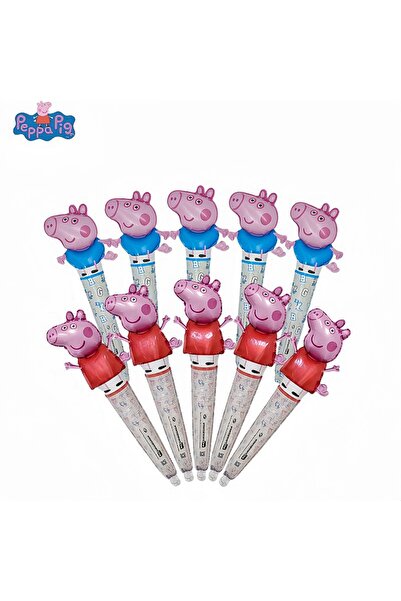Choice PIG 27.17inch 10pcs 9.04x27.17inch 10pcs Peppa Pig Hand Stick Balloons...