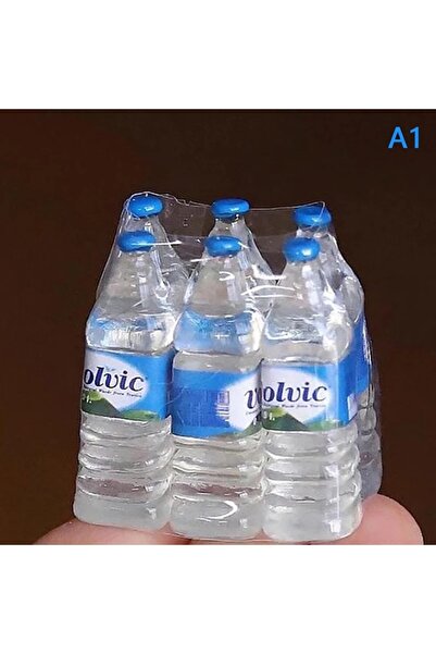 Choice A 6Pcs/Set Mini Simulation Mineral Water Bottle Model Doll House Minia...