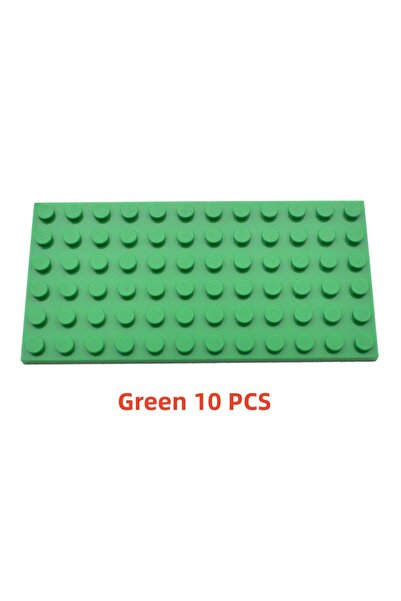 Choice 10PCS Green 10PCS 6X12 Dots Base Plate Classic MOC DIY City Figures Bu...